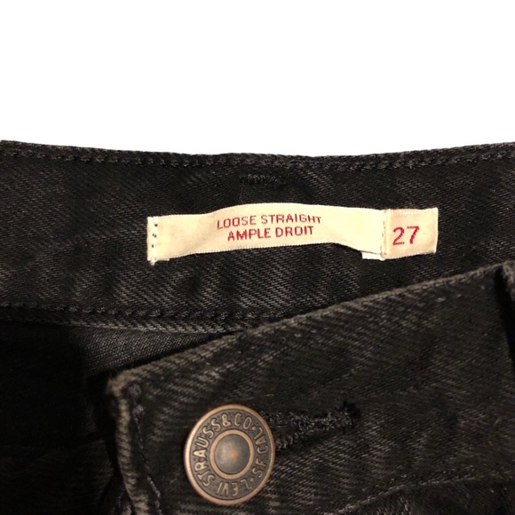 ARITZIA Levi’s Premium Loose Straight Black Jeans (Size 27) - Picture 5 of 11